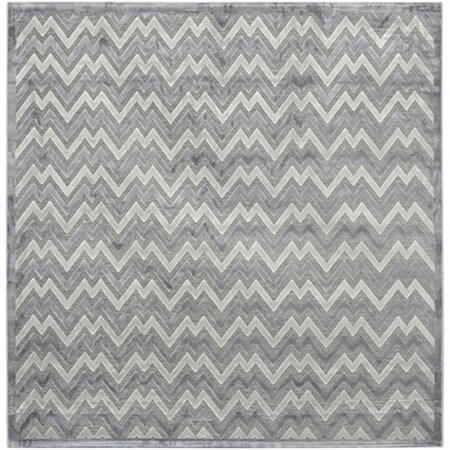 Safavieh Paradise Power Loomed Square Rug- Light Grey - Dark Grey- 6 Ft. 7 In. X 6 Ft. 7 In. PAR642B-7SQ